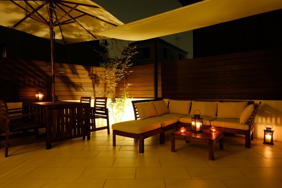 Asian Resort Night at Private Terrace